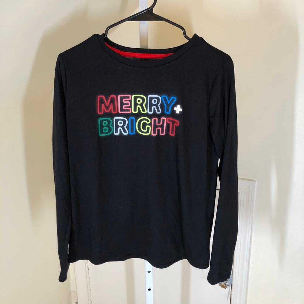 Cat & Jack NWT Girls' Merry & Bright Long Sleeve Tee Size XXL (16/18)